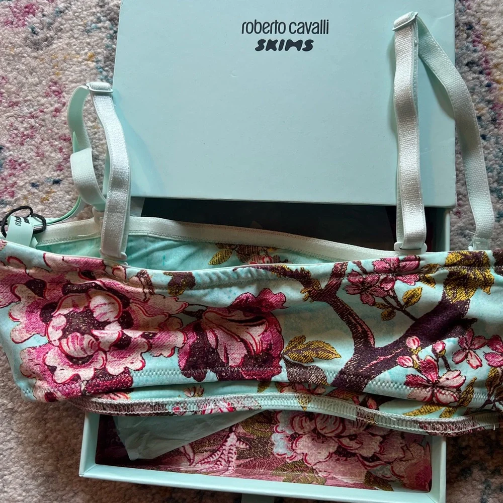 🌸🌺🌞SET, SKIMS x Roberto Cavalli Floral Bikini Set - Fagianella Print NWT🌸🌺💐 - Picture 9 of 14